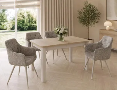 Stół rozkładany OSKAR 120/200x80 - dąb cremona torro/kaszmir