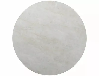 Stół okrągły rozkładany PORTO CERAMIC 120/160x120 - beż połysk/czarny