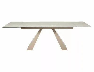 Stół rozkładany SALVADORE CERAMIC 160/240x90 - beż mat/kaszmir