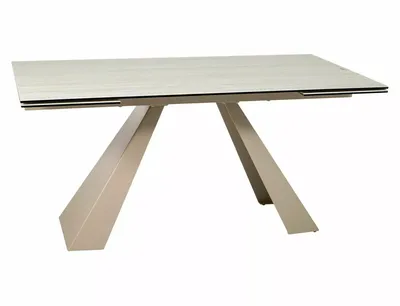 Stół rozkładany SALVADORE CERAMIC 160/240x90 - beż mat/kaszmir