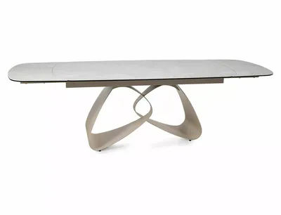 Stół rozkładany VALENTINO CERAMIC 180/260x98 - beż połysk/kaszmir