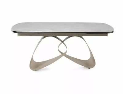 Stół rozkładany VALENTINO CERAMIC 180/260x98 - beż połysk/kaszmir
