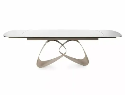 Stół rozkładany VALENTINO CERAMIC 180/260x98 - beż połysk/kaszmir