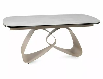 Stół rozkładany VALENTINO CERAMIC 180/260x98 - beż połysk/kaszmir