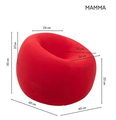 Pufa MAMMA - czerwony