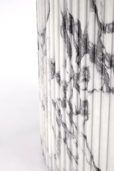 Ława okrągła AMARETTO 60 cm - biały marmur
