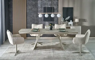 Stół rozkładany ARMANI 165/241x90 - trawertyn/kaszmir