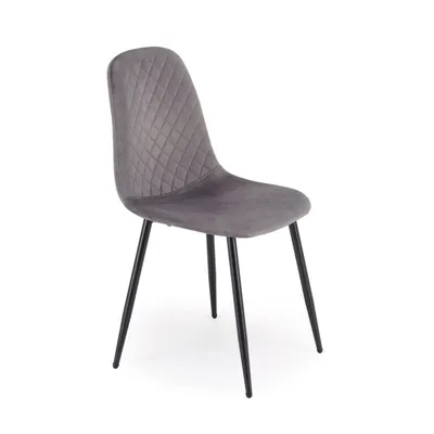 Krzesło tapicerowane K608 velvet - popielaty