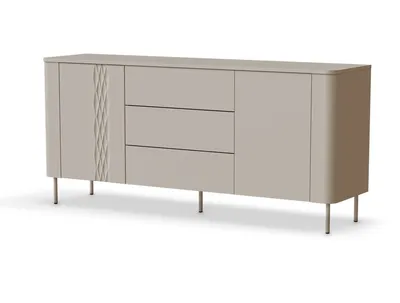 Komoda 2-drzwiowa z szufladami TIRANTE KM-1 - kaszmir