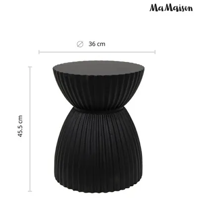 Stolik okrągły TURNO 36 cm - czarny