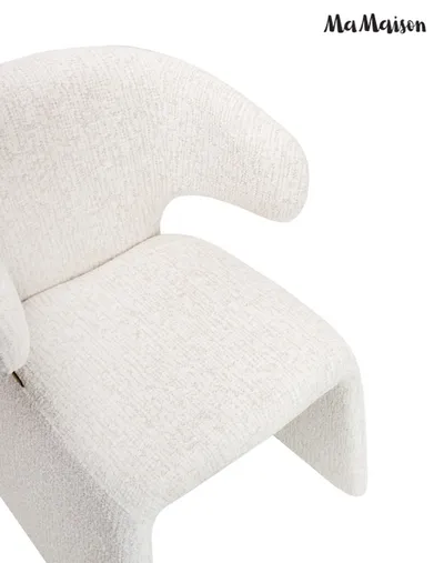 Krzesło tapicerowane EDRA - jasny beżowy