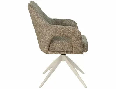 Krzesło obrotowe tapicerowane OLSEN Leo - ciemny beżowy/kaszmir