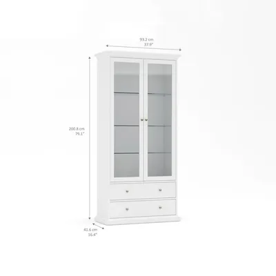 Witryna PARIS 2+2 - biały mat