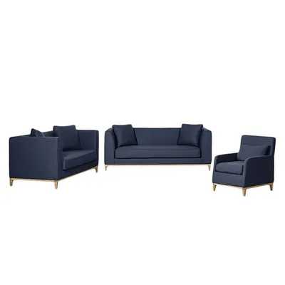 Sofa nowoczesna 2-osobowa LILY - niebieski