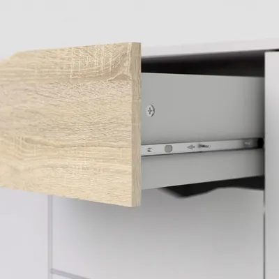 Komoda OSLO 3D3S - biały/dąb sonoma