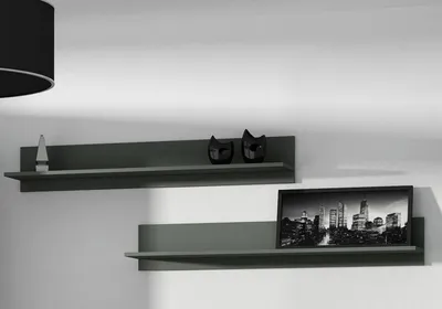 Komplet półek wiszących SIMPLE - szary mat