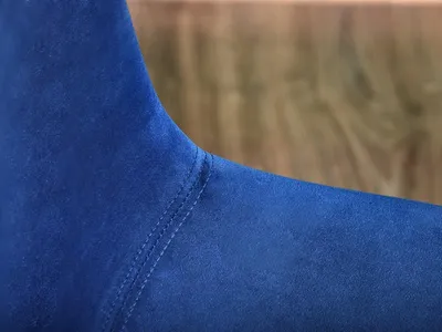 Krzesło obrotowe z weluru MPC MOVE TAP - granatowy