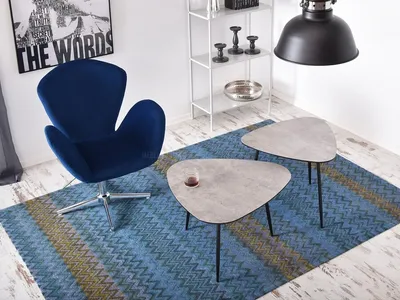Stolik kawowy ROSIN XL - beton/czarny