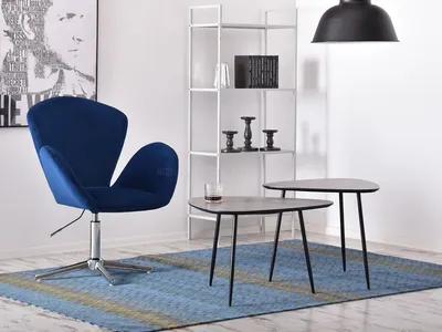 Stolik kawowy ROSIN XL - beton/czarny