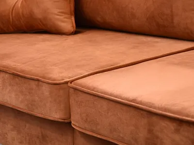 Sofa rozkładana BLINK - miedziany/orzech