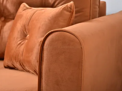 Sofa rozkładana BLINK - miedziany/orzech