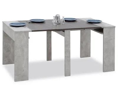 Stół rozkładany MESSA - beton/dąb arusha