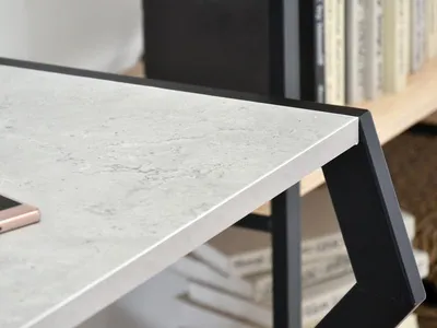 Biurko z szufladą DESIGNO - czarny/beton