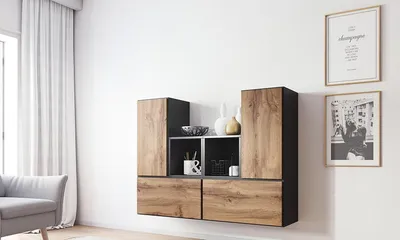 Komoda modułowa ROCK 18 - antracyt mat/wotan