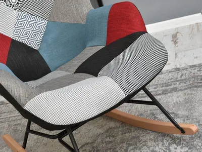 Fotel bujany SIBIL - patchwork