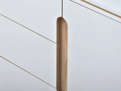 Komoda LARK L7 - biały/jesion