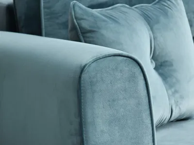 Sofa rozkładana BLINK - turkusowy/czarny