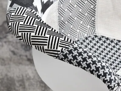 Krzesło tapicerowane MPA ROD TAP - patchwork 2/miedź