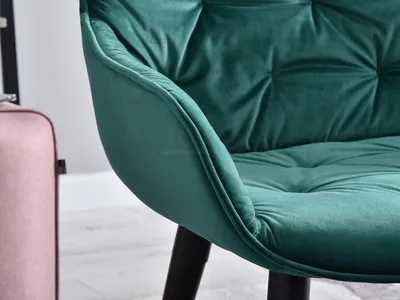 Sofa aksamitna z pikowaniem IDIL - zielony