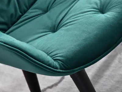 Sofa aksamitna z pikowaniem IDIL - zielony