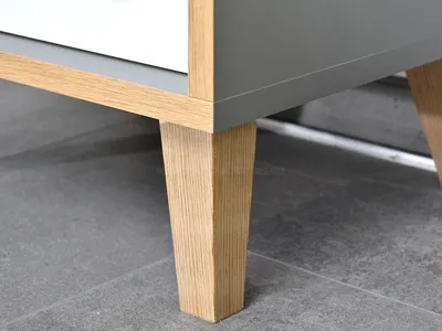 Szafka nocna SMART S11 - szary/biały/jesion