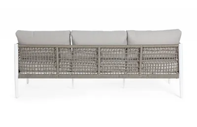 Sofa 3-osobowa CALYPSO - biały/ szary