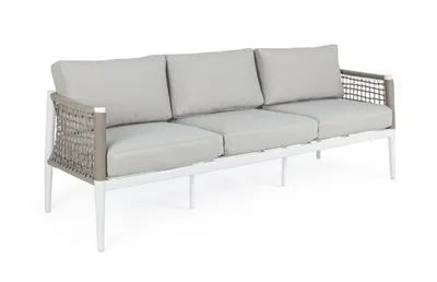 Sofa 3-osobowa CALYPSO - biały/ szary