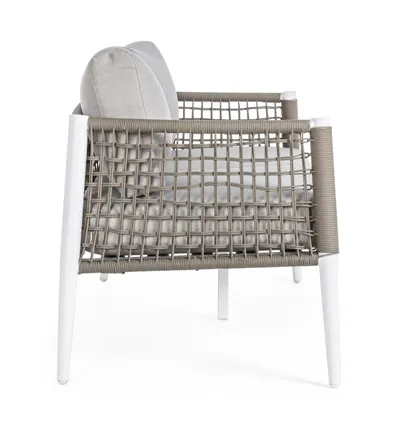 Sofa 2-osobowa CALYPSO - biały/ szary
