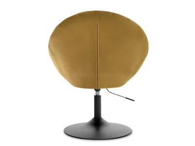 Fotel obrotowy velvet LOUNGE 3 - złoty/czarny
