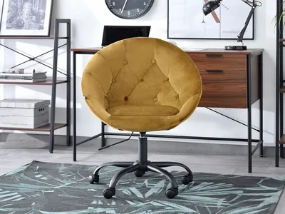 Fotel welurowy LOUNGE 4 - złoty/czarny