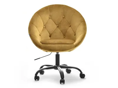 Fotel welurowy LOUNGE 4 - złoty/czarny