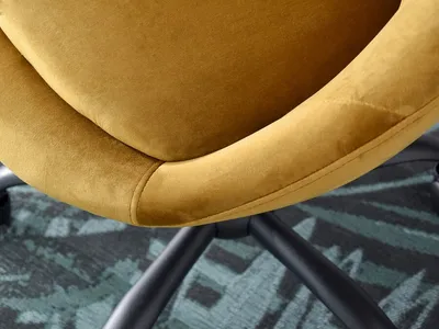 Fotel welurowy LOUNGE 4 - złoty/czarny