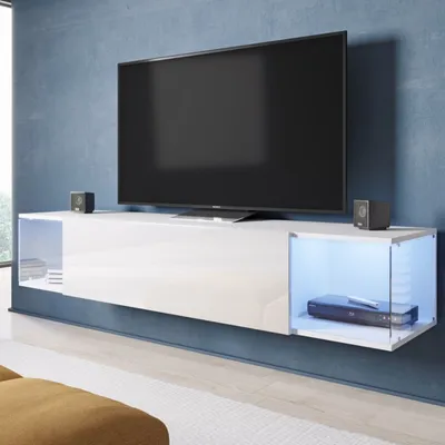 Szafka wisząca RTV CLOUDS 160 cm - biały