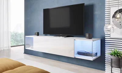Szafka wisząca RTV CLOUDS 160 cm - biały