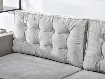 Sofa rozkładana z pikowaniem LAVIA - popielaty