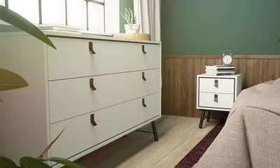 Komoda szeroka RYAN 6S 6 szuflad - biały mat