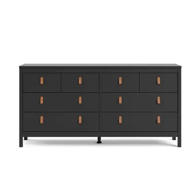 Komoda MADRID 4+4 8 szuflad - czarny mat