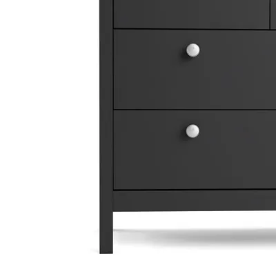 Komoda MADRID 4+4 8 szuflad - czarny mat