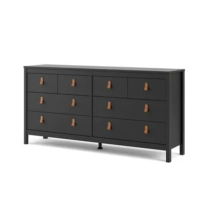 Komoda MADRID 4+4 8 szuflad - czarny mat