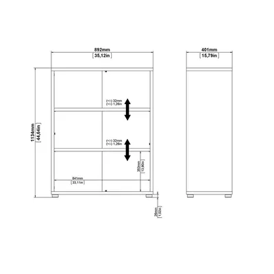 Szafka biurowa z szufladami dąb sonoma mat 89 cm Prima